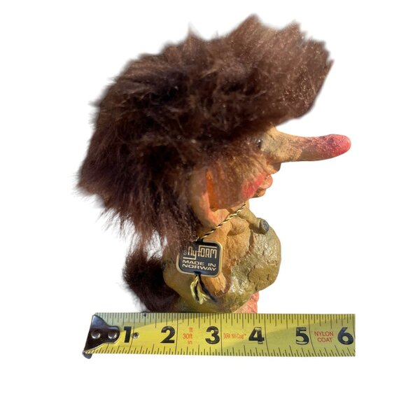 Vintage Nyform Troll Figurine Made In Norway With Faux Fur Hair Original Tag - Picture 9 of 16